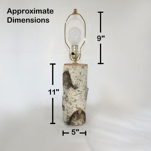 Birch Table Lamp without Shade